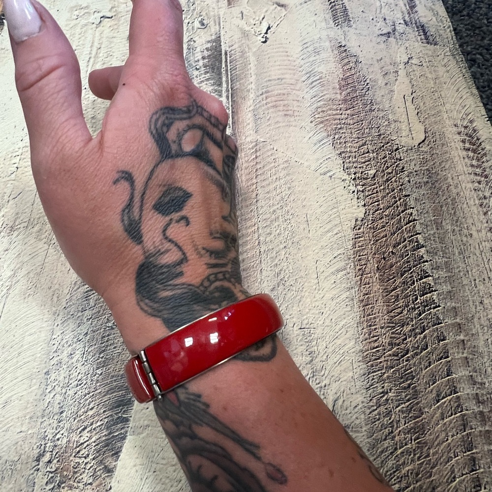 Vintage Red Bangle Bracelet